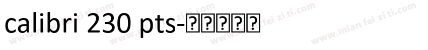 calibri 230 pts字体转换